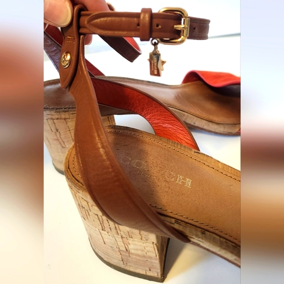 Coach Leather and Suede Block Heels - Picture 4 of 5